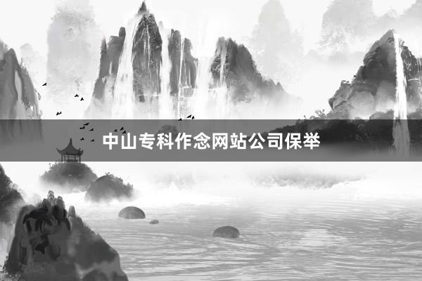 中山专科作念网站公司保举